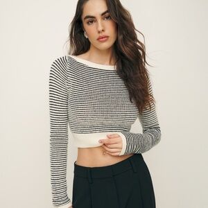 NWT Reformation Chloe cashmere linen sweater